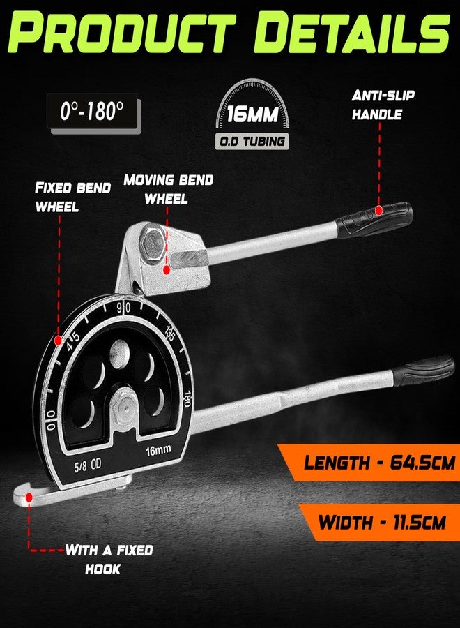 Digital Craft Digita Craft 16mm Pipe Tube Bender 180 Degree - Heavy Duty Tubing Bender for 5/8" Copper Tube & Air Conditioning Pipes, Manual Tube Bending Tool - Image 4